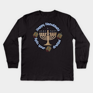 Happy Hanukkah! Kids Long Sleeve T-Shirt